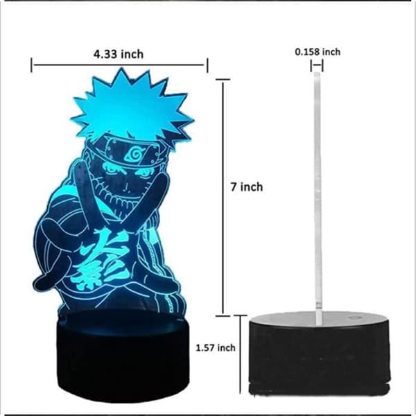 TD® Naruto Lamp Boy's 3D Night Light LED 7 Colors Touch Bordslampa Present E11472