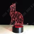 Miniatyrbild 4 av 4: TD® Optisk bordslampa dekorativ touch 7 färger optisk illusion - kattmodell - USB-kabel med låg förbrukning eller 3 AAA-batterier