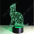 Miniatyrbild 2 av 4: TD® Optisk bordslampa dekorativ touch 7 färger optisk illusion - kattmodell - USB-kabel med låg förbrukning eller 3 AAA-batterier