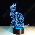 Miniatyrbild 1 av 4: TD® Optisk bordslampa dekorativ touch 7 färger optisk illusion - kattmodell - USB-kabel med låg förbrukning eller 3 AAA-batterier