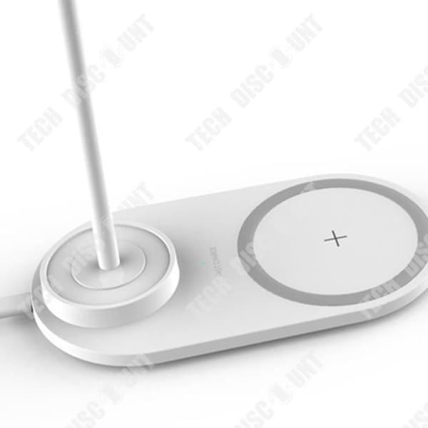 TD® Bordslampa 10W Touch trådlös laddare för mobiltelefoner Dimning för ögonskydd