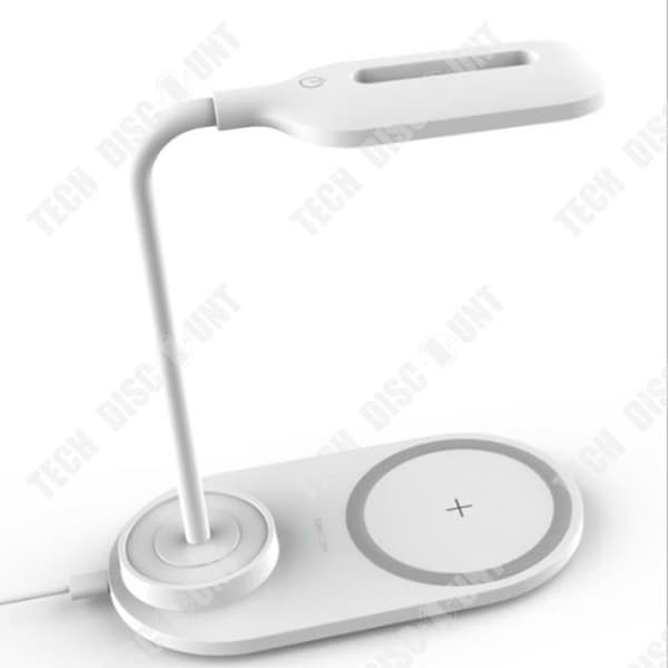 TD® Bordslampa 10W Touch trådlös laddare för mobiltelefoner Dimning för ögonskydd