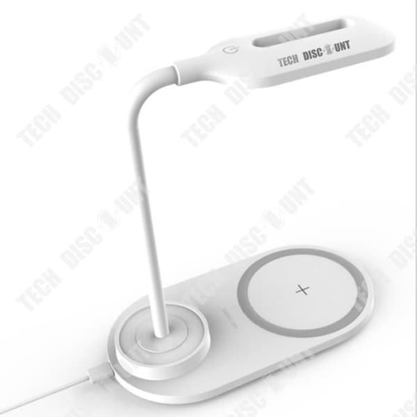 TD® Bordslampa 10W Touch trådlös laddare för mobiltelefoner Dimning för ögonskydd