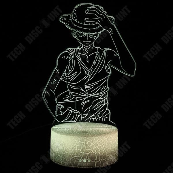 TD® One Piece-serien perifer 3d crack touch fjärrkontroll som kreativ presentdekoration usb-driven nattlampa akrylmaterial