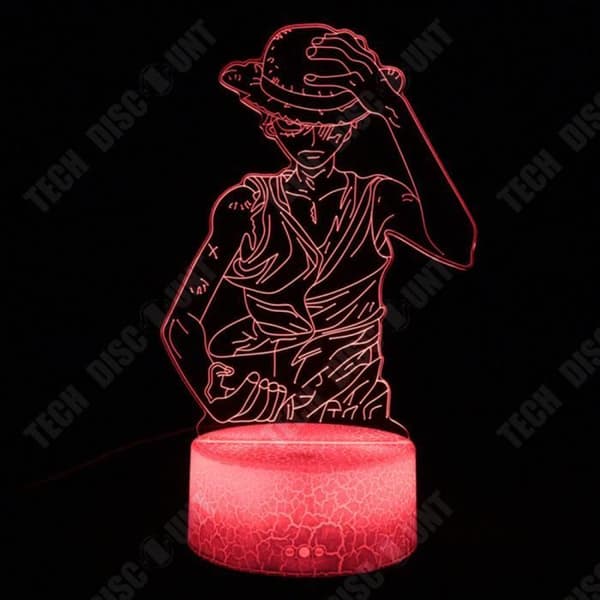 TD® One Piece-serien perifer 3d crack touch fjärrkontroll som kreativ presentdekoration usb-driven nattlampa akrylmaterial