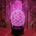 Miniatyrbild 1 av 4: TD® 3D LED-lampa USB Akrylplatta Ananas / 7 färger Ändring / Nattljus Bord Sängbord Skrivbord Sovrumsinredning varm lampa