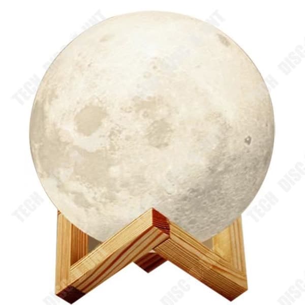 TD® Moon Lamp, Touch Moonlight Nattlampa i sovrummet, 3D Uppladdningsbar Switch Heminredning, fin present till en vän