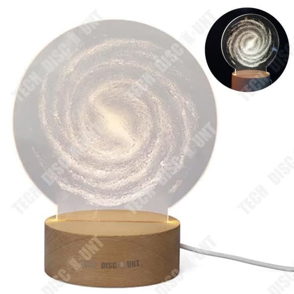 Skrivbordslampa 3D - TEKNIKRABATT - Vintergatan - Akrylpanel - LED - Hållbar