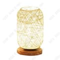 Miniatyrbild 1 av 4: TD® sovrum säng dekoration kreativ uppladdningsbar LED nattlampa snöre träboll rotting hampa boll liten bordslampa