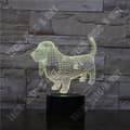 Miniatyrbild 4 av 4: TD® Dekorativ USB-hund 7 färger Fjärrkontroll Optisk illusion Nattljus 3D-visualisering Bordsbordslampor 3D-glöd LED
