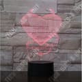 Miniatyrbild 2 av 4: TD® Dekorativt USB-hjärta 7 färger Fjärrkontroll Optisk illusion 3D Night Light Visualization Bordsbordslampor 3D Glow LED