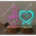 Miniatyrbild 4 av 4: Bordslampa - TD® - 3D Heart - 7 Färger - Fjärrkontroll - LED-belysning