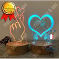 Miniatyrbild 2 av 4: Bordslampa - TD® - 3D Heart - 7 Färger - Fjärrkontroll - LED-belysning