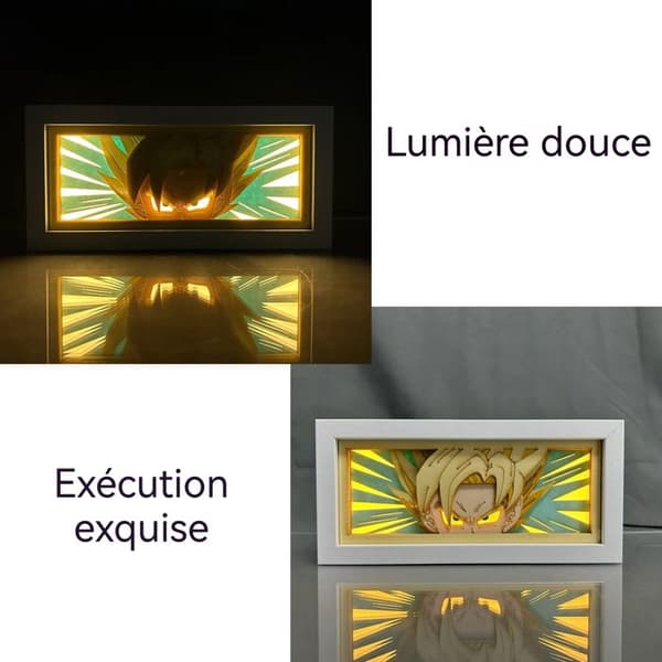 HTBE® Monkey King Dragon Ball Bordslampa Anime Kreativ Figur LED Bordslampa Ögonljus Kreativ leksak Lysande julklapp