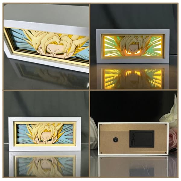 HTBE® Monkey King Dragon Ball Bordslampa Anime Kreativ Figur LED Bordslampa Ögonljus Kreativ leksak Lysande julklapp