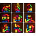 Miniatyrbild 3 av 4: HTBE® Multicolor Tetris LED ljusemitterande ljus DIY intellektuell utveckling leksak nattljus fönster atmosfär lum