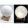 Miniatyrbild 3 av 4: HTBE® 20 cm 3D Moon Light USB Uppladdningsbar tvåfärgad Moon Light Touch LED16 färg Moon Light med stativ i sovrummet