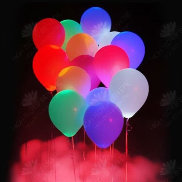 HTBE® färgglada LED-ballonger med LED-lampor Tjocka ballonger Blinkande ljusballonger Födelsedagsfest Platslayout