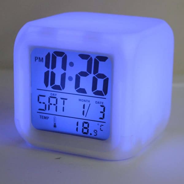 Vækkeur RGB LED Natlys Vækkeur