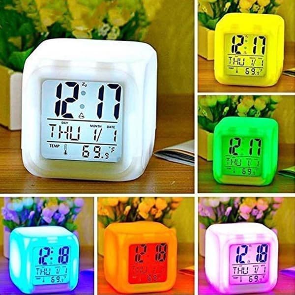Vækkeur RGB LED Natlys Vækkeur