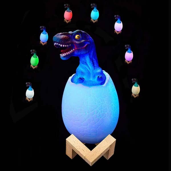 3D RGB LED Lampe Dinosaur T-REX Natlampe