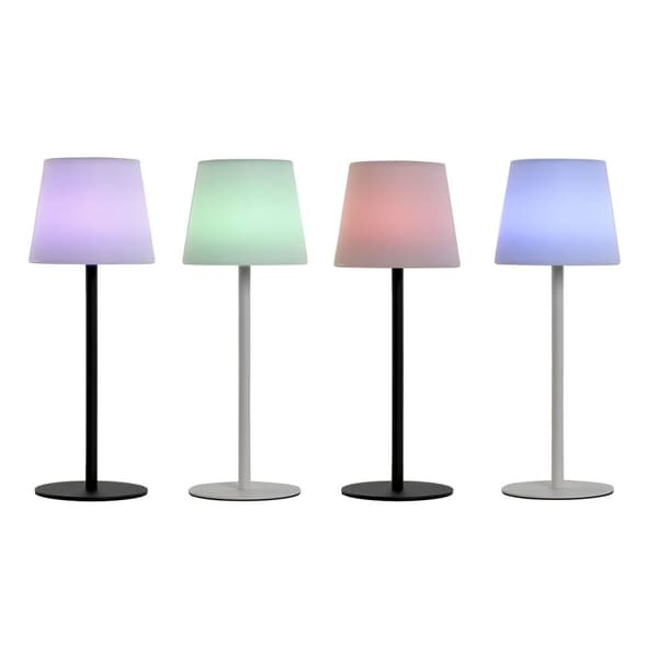 Solcellslampa Home ESPRIT Vit Svart 15 x 15 x 40 cm