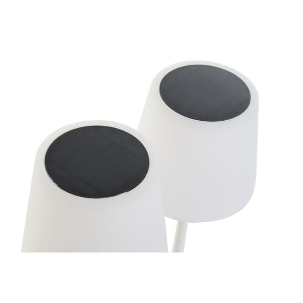 Solcellslampa Home ESPRIT Vit Svart 15 x 15 x 40 cm