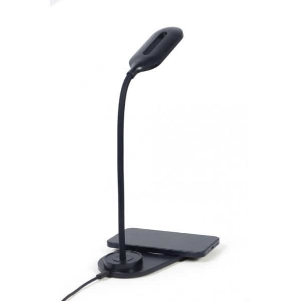 Gembird TA-WPC10-LED-01, Inomhus, DC, Trådlös Laddare, 1,5 m, Svart Den SVART TRÅDLÖSA LADDARBORDSLAMPAN är en produkt