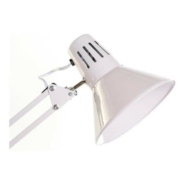 bordslampa i vit metall (22 x 39 x 69 cm)