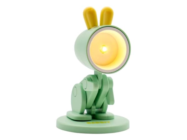 RealPower LED-djurlampa Grenn kanin med bas