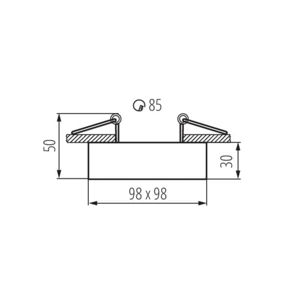 Kanlux loft/indbygningslampe MINI GORD hvid, model 28780