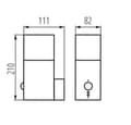 Miniatyrbillede 2 af 2: Kanlux VADRA 21L-UP SE Havearmatur Antracit model: 29011