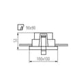 Miniatyrbild 3 av 3: Kanlux takspotlight REUL DTL W/B vit/svart 33661
