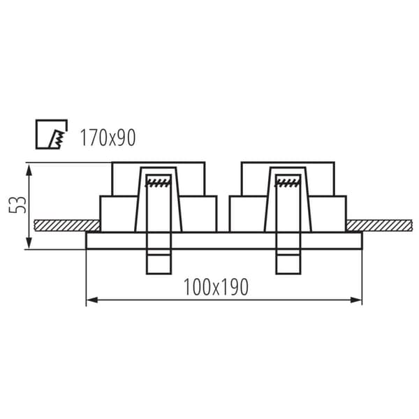 Kanlux takspotlight REUL 2xDTL W/B vit/svart 33663