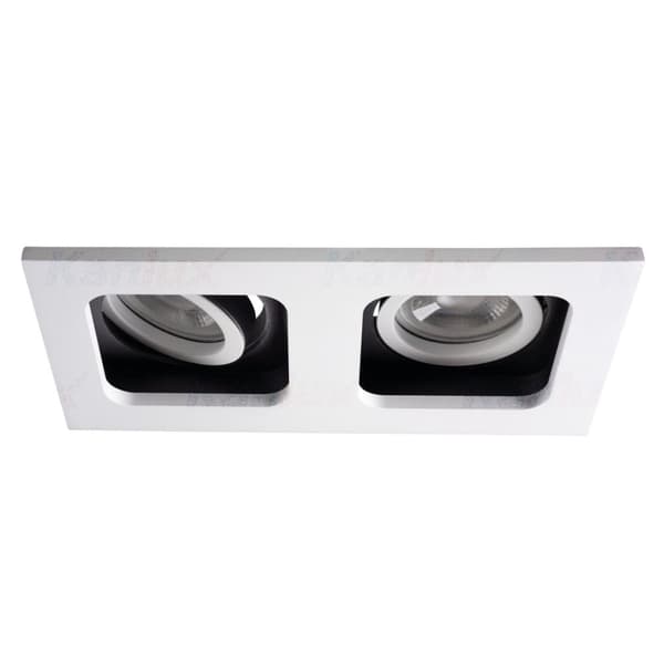 Kanlux takspotlight REUL 2xDTL W/B vit/svart 33663