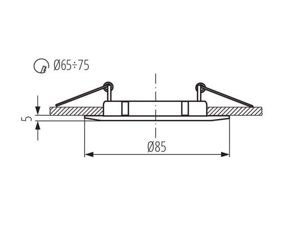 Kanlux LUTO CTX-DS02B-C Taklampa Krom modell: 2581