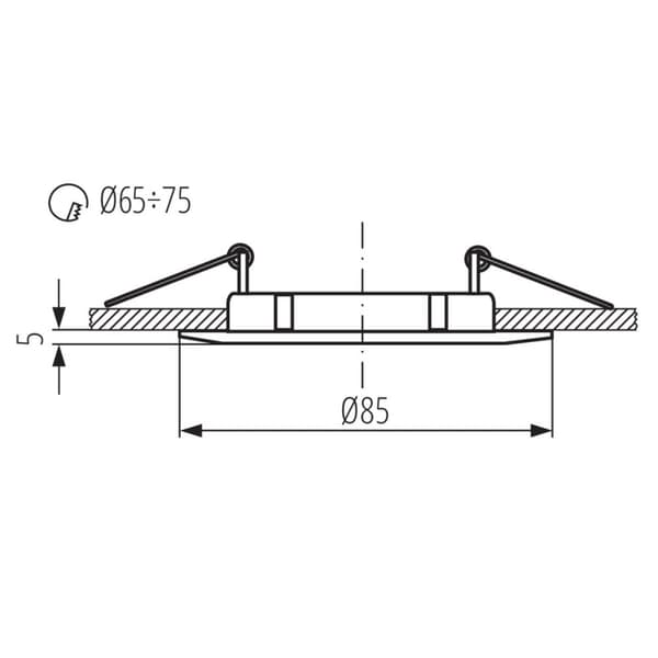 Kanlux LUTO CTX-DS02B-C/M loftslampe, mat krom, 2583