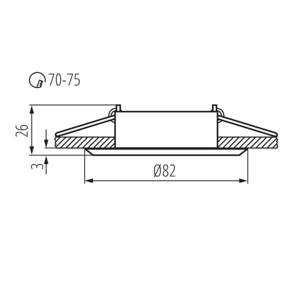 Kanlux EVIT CT-DTO50-AL taklampa aluminium 18561