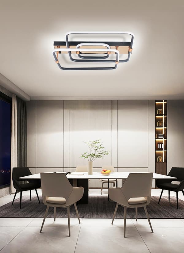 LED-kattolamppu 70x60cm + KAUKO-OHJAIN 60W BLACK Gold