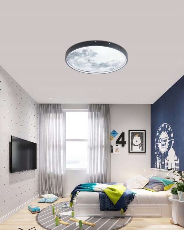 LED-kattolamppu 60x60cm + KAUKO-OHJAIN 60W BLACK Moon