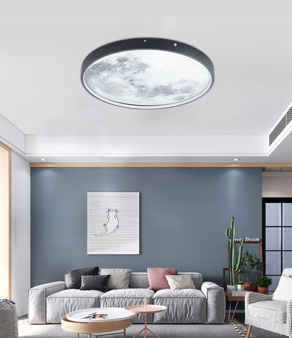 LED-kattolamppu 60x60cm + KAUKO-OHJAIN 60W BLACK Moon