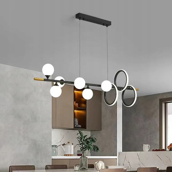 LED loftslampe PLAFON Lysekrone 3-ringskugler NYHED