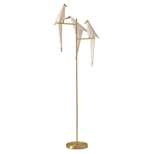 LED-golvlampa stående origami fåglar nya