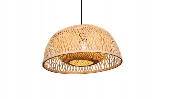 Loftslampe Hængende Bambus BOHO Rattan Træ Loft