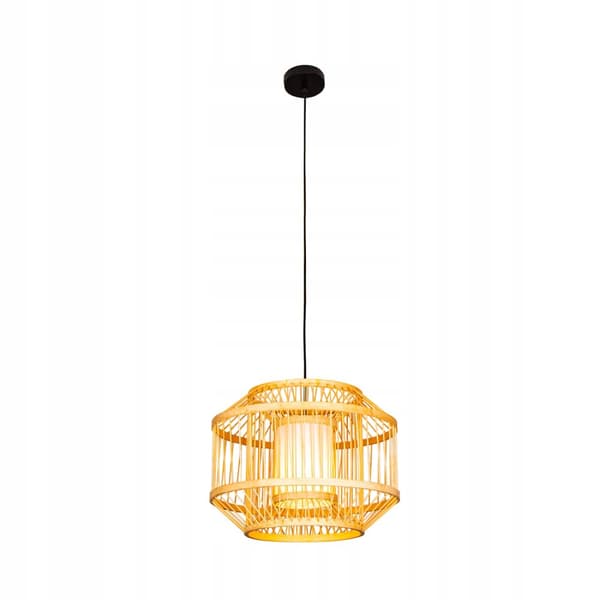 Loftslampe Hængende Bambus BOHO Rattan Træ Loft