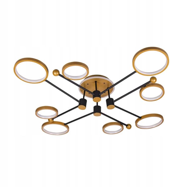 LED Ring Pendel Loftslampe Ring Lysekrone Living Room Goblet Fjernbetjening