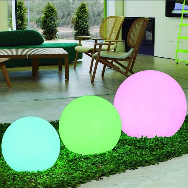 MOOVERE självlysande sfärkula 60cm utomhussolenergi + laddningsbart batteri LED/RGB