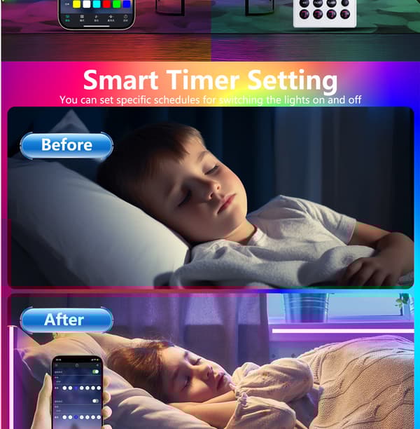 INF Smart LED Strip Lights 15M med WiFi Controller & APP