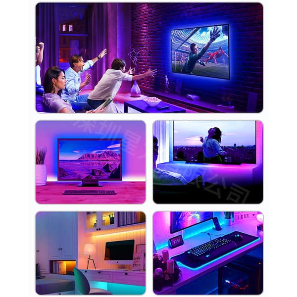 INF 3M RGB LED Strip Light Kit med 24-tasters IR-fjernbetjening
