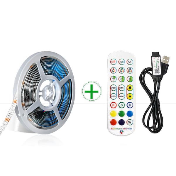 INF 3M RGB LED Strip Lights Kit med IR & Bluetooth-kontroll